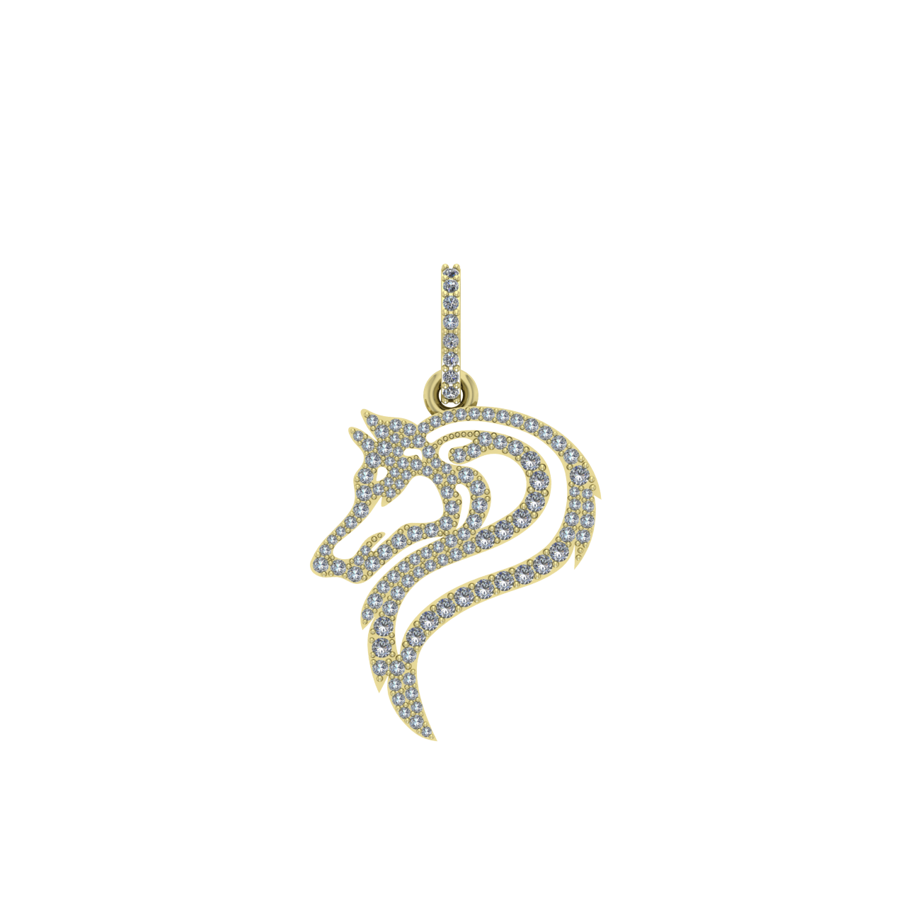 HIP-HOP ANIMAL  DIAMONDS  PENDANT